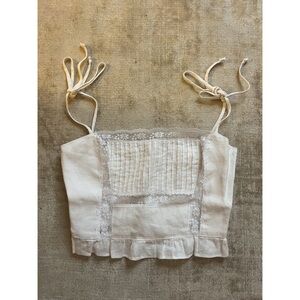 Reformation Mason Linen Crop Top